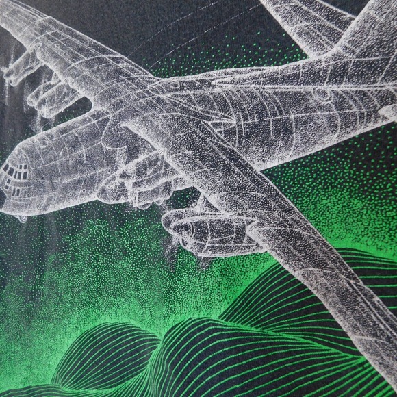 Vintage 80s Fighter Jet C-130 Hercules Faded Shirt Adult XL Single Stitch RARE - Picture 12 of 12